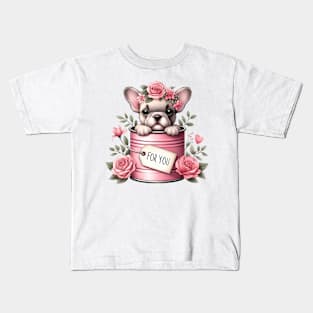 Valentine French Bulldog For You Kids T-Shirt